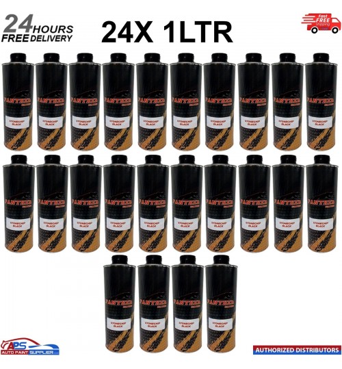 24X PANTHER COATING STONECHIP BLACK UNDERBODY - 1 LITRE